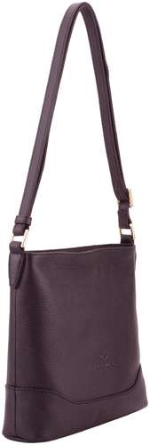 Женская сумка кросс-боди Maison Pourchet, бордовая / 12724057 - вид 2