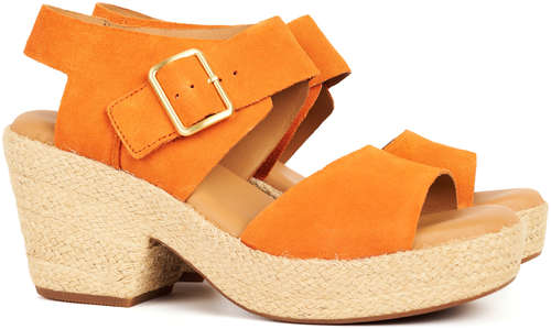 Женские босоножки Clarks, оранжевые 12736725